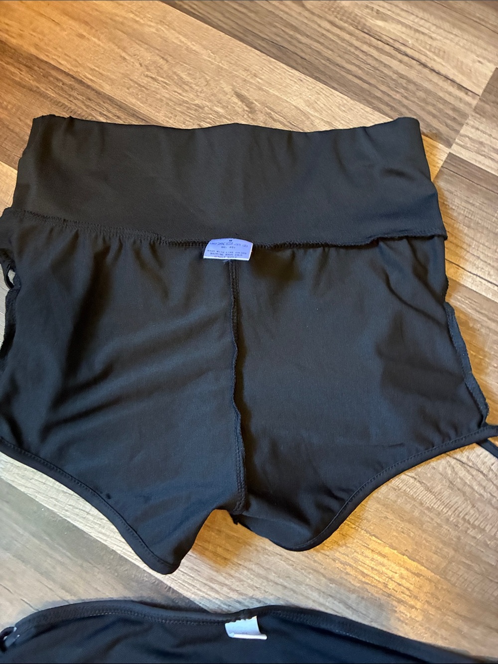 2 Pairs Of Black Strappy Bikini Bottoms- Size Medium- NWOT - Picture 3 of 14